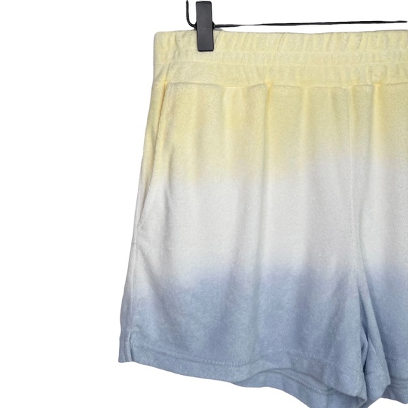 Rails Jane Terry Cloth Shorts Sky Blue Dip Dye - Picture 6 of 14